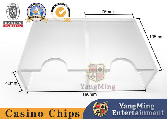 Stoccaggio Acrilico Frosted Due Compartimenti Discard Holder Niuniu Tabella di gioco Poker Discard Holder