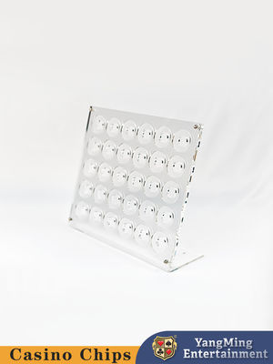 30 pezzi di trasparente poker chip display stand