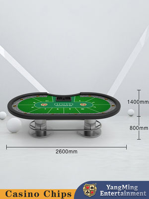 High-end customisato ovale metallo Bumper Guard Texas Hold'em Poker Tavolo Recreation And Leisure Club Poker Tavolo di gioco