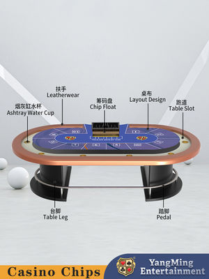 Bar metallo a metà rotonda Protector Texas Hold'em Poker Table Entertainment Leisure Club Poker Game Table