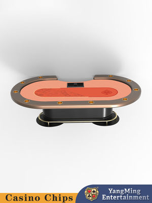 Bigliettario Casinò 10 giocatori Texas Hold'em Poker Table con Metal Pedestal Recreational Leisure Club Poker Table