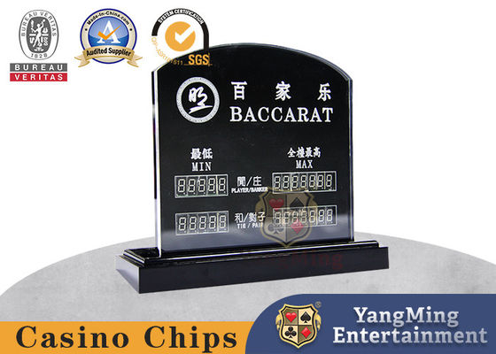 Fabbrica Dedicata Custom LED Tavolo elettronico limite Segno Casinò Club Tavolo Lanterna Acrilico Scultura Scommessa Segno Dragone Tigre tavoli da gioco giochi