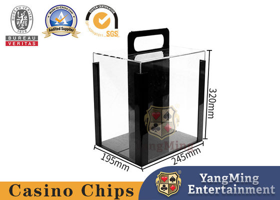 Fabbrica all'ingrosso Custom Size 1000 pcs 40mm Chips Carrier Poker Chips Case Chiaro Acrilico Poker Chip Carrier Box