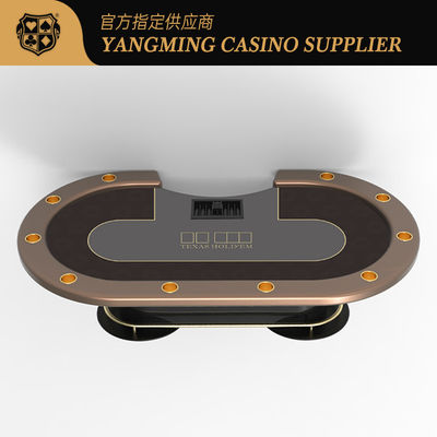 Wholesale Customized Oval Treadle Texas Hold'Em Poker Table Casino Intrattenimento Casual Gaming Poker Tables