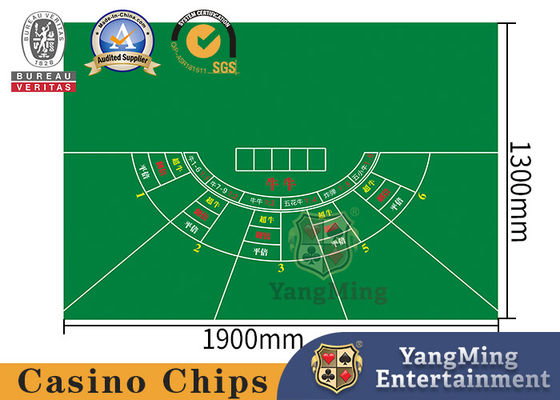 5 pezzi del giocatore del baccarat del poker della tovaglia impermeabile eccellente del casinò del grado di progettazione originale industriale di stampa in quadricromia