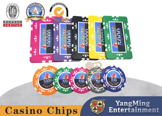 760 pc otto corona gli autoadesivi degli Stati Uniti checontraffanno il centro Clay Chips Texas Hold dell'ABS di Chip Set loro chip