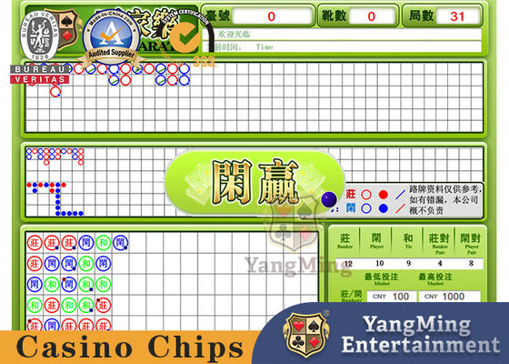 Software di gioco della carta internazionale del sistema di Dragon Tiger Poker Table Electronic Display del baccarat