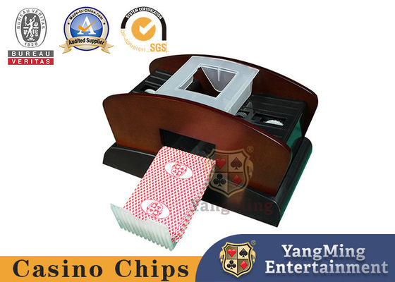 1 - 2 Deck Wood Poker Card Automatic Shuffler And Doubles Use Playing Card Dealer Scarpa