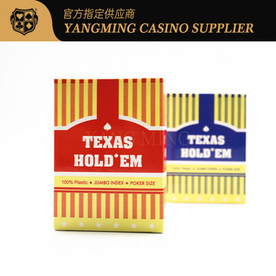 Texas Large Print Cartoni da gioco di plastica Color Box Casinò Divertimento Gioco di gioco di carte
