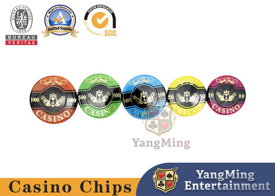 760 pezzi di acrilico di Due-strato UV individuano la Anti-contraffazione del Chip Set Texas Black Jack Chip Set di plastica di timbratura caldo