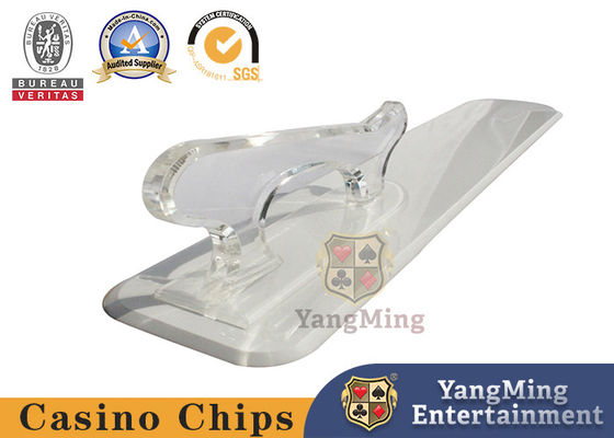 Nuovo stile acrilico più spessa trasparente casinò Spade Brand pala con manico può stampare logo personalizzato