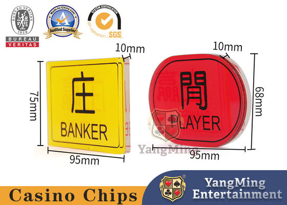 Tutto su pulsante giocatore banchiere pulsante marcatori per l'intrattenimento baccarat gioco d'azzardo poker tavolo scommessa acrilico marcatore