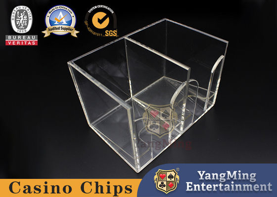 Casella di carte di rigetto per solitari di alta qualità trasparente acrilica spessa 8 coppie Produttori Disegno e personalizzazione accessori per giochi da tavolo poker