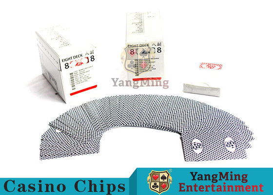 Carte da gioco blu di Papper del centro del casinò del nero di qualità superiore di norma per gli hotel e lo spettacolo del casinò dei club