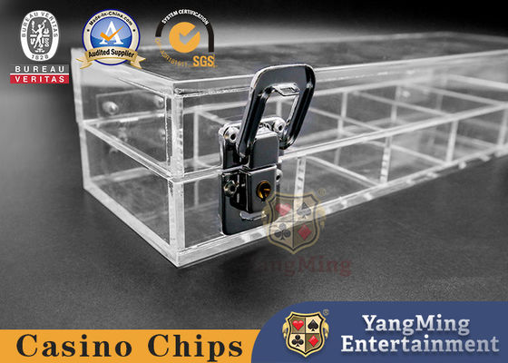 la mazza Chips Case 5 di 40mm rema il tavolo verde acrilico Chips Holder del galleggiante della radura di 100 PCS