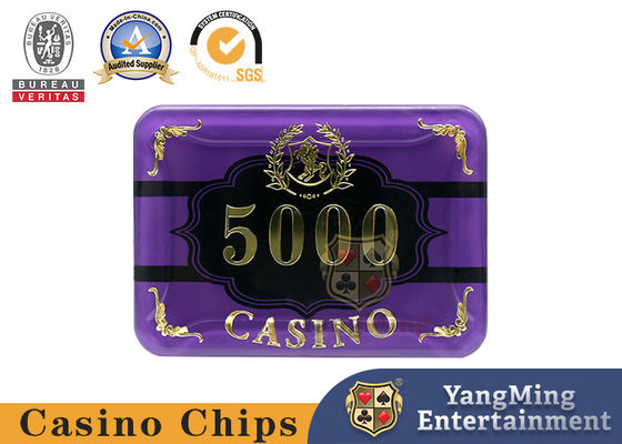 Set di fiches di poker acrilico per 5-8 giocatori tavolo da gioco del casinò con 760 pezzi Premium Bronzing Casino chip set