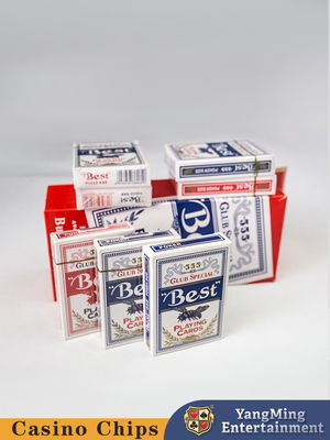 Migliori carte di carta 555 di marca Blu Core 100% carta Poker Club carte da gioco 3.3mm Thinkness Factory Stock