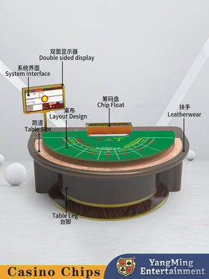 Tavolo da poker in legno di lusso Tavolo da baccarat a pedana semicircolare Tavolo da poker in stile sud-est asiatico