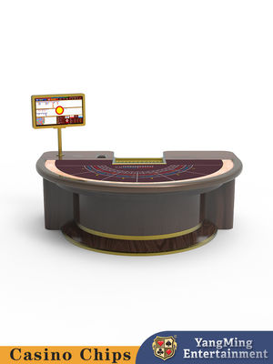 Tavolo da casinò di alto livello Legno massello Treadle semicircolare Baccarat Tavolo di intrattenimento Di svago Tavolo di poker