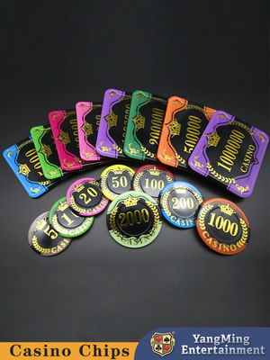 Nuovo disegno Acrilico Fogli di Grano Chips di Stampaggio Casinò Divertimento Poker Gioco Chips da tavolo