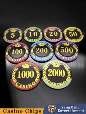 Ingrosso Stampaggio di corone di grano personalizzato Frittella acrilica Baccarat Texas Hold'em Casual Games Frittella da tavolo