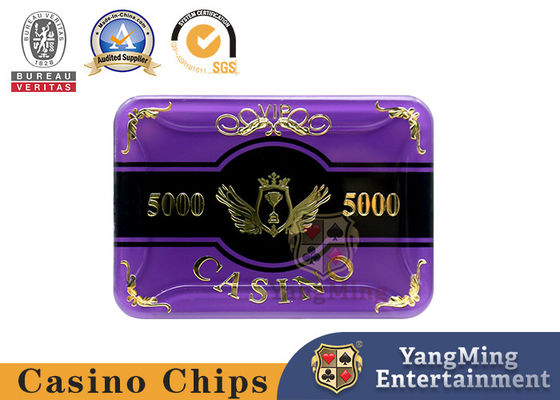 Il baccarat Chip Set High Temperature Gold acrilico ha placcato il chip del gioco della Tabella del poker