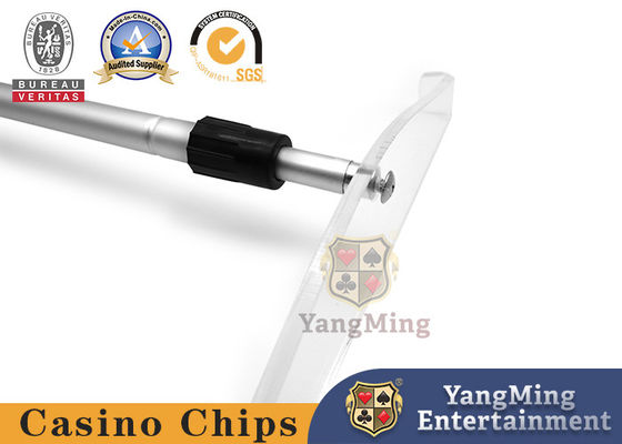 Tavolo verde Chips Casino Game Accessories 2 della ruota di roulette - mazza di alluminio Chip Rake del telescopio della sezione