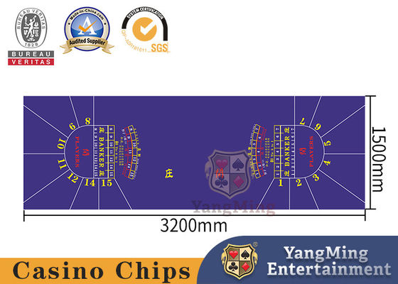 Progettazione originale e vendita all'ingrosso su ordine di sostegno della disposizione del tavolo verde della tovaglia del poker del baccarat del Shalf-cerchio di 15 giocatori