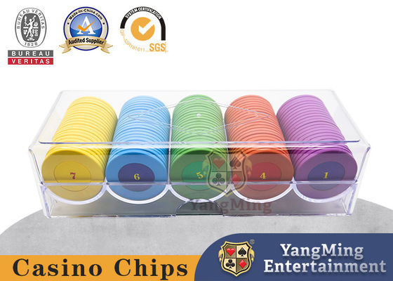Il Texas li tiene trasportatore di chip di plastica dedicato tavolo verde di colore nero del galleggiante del vassoio del chip del casinò di file del club 6 della mazza