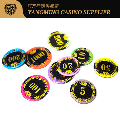 Nuovamente progettato Acrylic Wheat Foil Stamped Casino Poker Chips con logo personalizzato