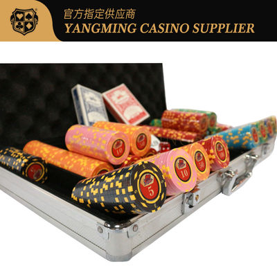 Texas Hold'em Poker Club 600 Piece Clay Chips Set ABS Poker Chips