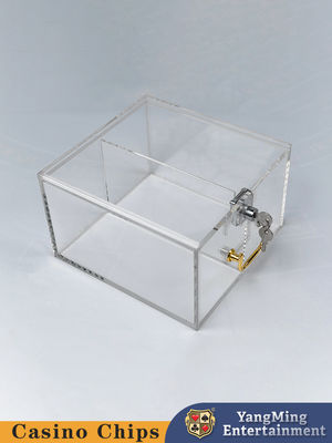 Cassa con chip a due compartimenti acrilica chiara, addensata, cassa con chip a due compartimenti, cassa con chip a due compartimenti, cassa con chip a due compartimenti