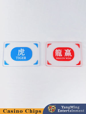 Buttone di marcatore di plastica di cristallo stampato a doppio lato del baccarat Buttone di marcatore di tavolo del gioco di poker