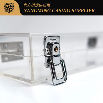 Al dettaglio Acrilico Personalizzato Chiusura Chips Tray Baccarat Casinò Poker Gioco Tavolo Top Chips Tray