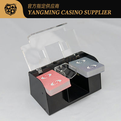 Vendita di scorte 2 mazzi Metal Iron Poker Shuffler Casino Club Leisure Poker Game Table Shuffler
