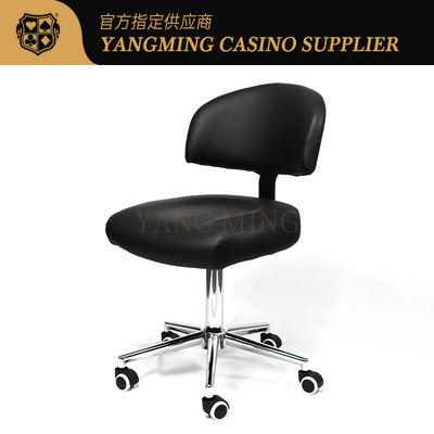Nuova sedia da rivenditore in pelle con puleggia nera Casinò Baccarat Gioco da tavolo Poker sedia da rivenditore