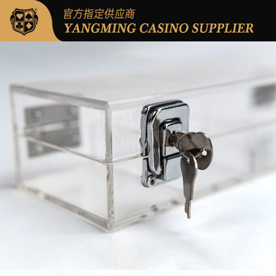 Casinò poker Chips Box 100 Yard 50mm Gaming Chip Tray con chiave di sicurezza