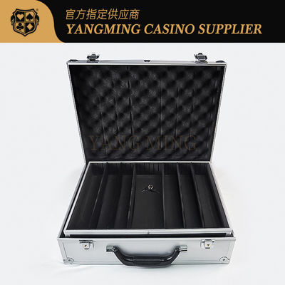 Texas Hold'em Baccarat Chip Case Set Cassa a chip in argento in alluminio