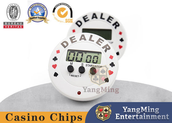 Texas Hold'em VIP Club Competizione Internazionale Timer elettronico rotondo Plastico Zhuang Code Dealer Pressing Countdown Timer Speciale per Casinò
