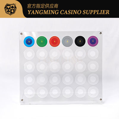 30pcs 40mm di diametro roulette buchi acrilico chip di poker display supporto poker chip rack