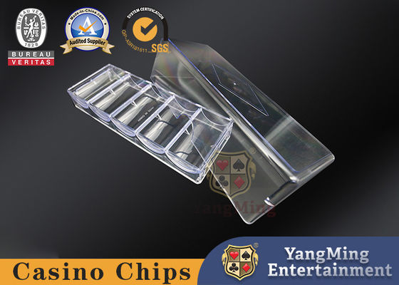 Texas Hold'em Poker Tabella di gioco Nero Colore Plastica Casinò Cippi vassoio Fornitura Casinò 8 righe