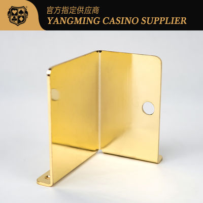 Disegno di fabbrica Custom di alta qualità giallo metallo rivestimento Cartoni da scartare Portatore Poker VIP Club dedicato Metallo Carrier di carte da gioco