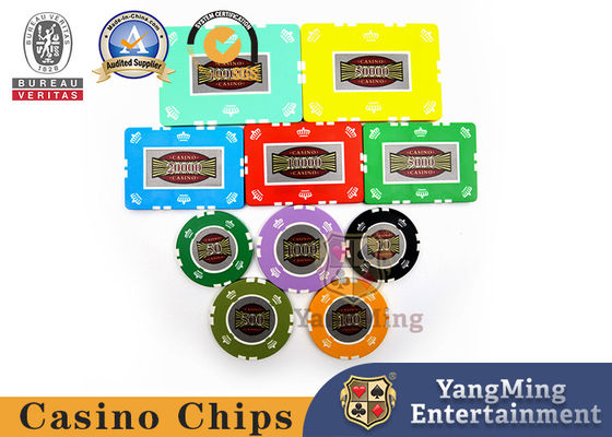 Il casinò di plastica Chips Set/10 grammi di RFID della mazza del club di autoadesivi di gioco scheggia