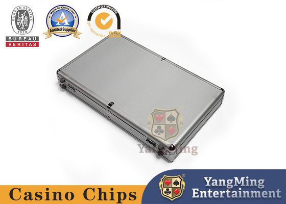 Black jack di alluminio di lusso Chips Case delle ruote di roulette dell'argento della spugna di 600pcs 14g Clay Chip Box Casino Baccarat Portable