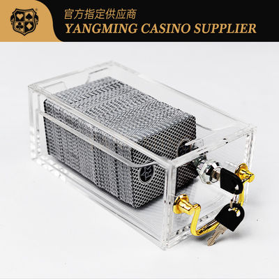 Completamente trasparente 8 mazzi di carte Box Baccarat Poker Gioco da tavolo Acrilico ispessito con serratura