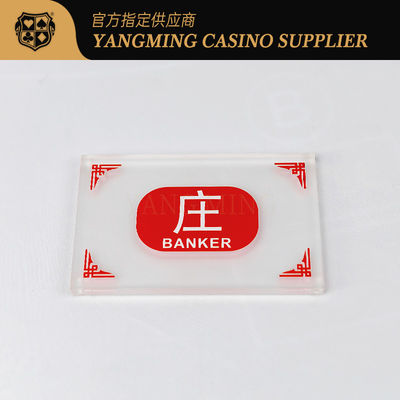 Baccarat Frosted Banchiere Giocatore Dealer Button Gioco di Poker