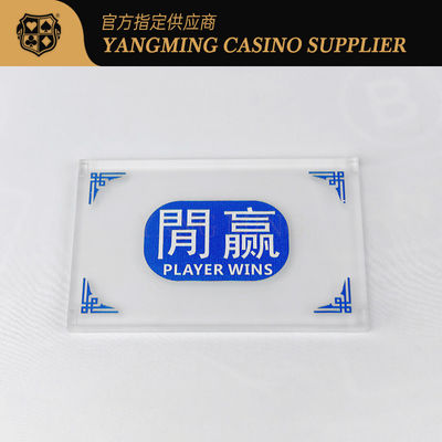 Acrilico spessito cristallo ghiacciato Banker Idle Card Blu Rosso Colore Idle Banker Poker Game Button