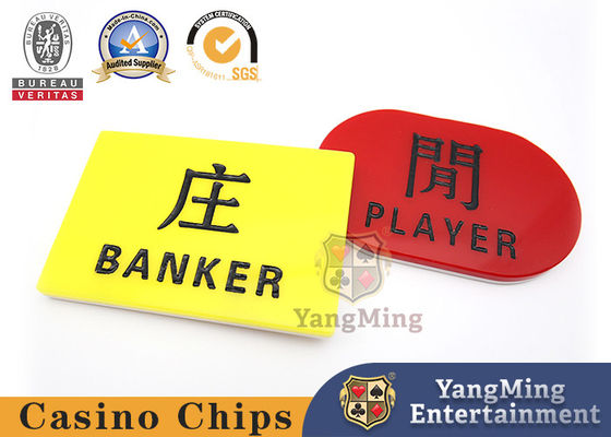 Tabella di gioco Poker BANKER PLAYER Buttone Baccarat Casinò Tabella Bland Marker