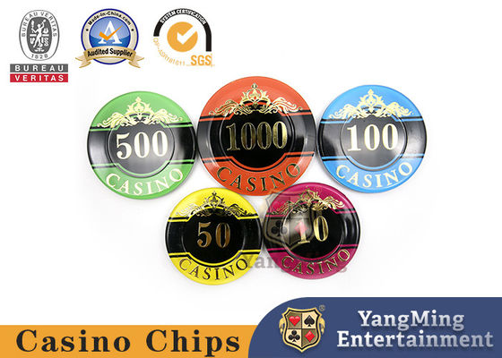 760 pezzi di chip acrilici di alta qualità, set di Texas Hold 'em, stampaggio a caldo, chip di plastica, chip viola anti-falsificazione, spot di fabbrica di moneta.