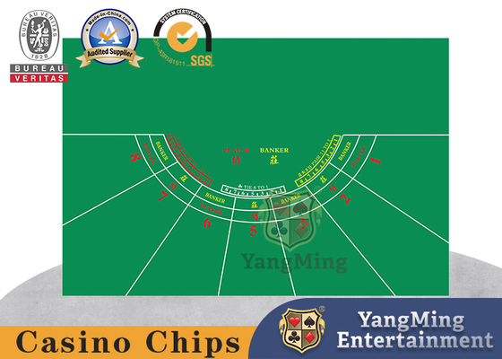 Giocatori semicircolari nessuna del baccarat 8 tovaglia impermeabile professionale di 4 giochi in Texas Hold di riserva loro Dragon Tiger Layout
